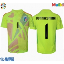 Italija Gianluigi Donnarumma #1 Golmanski Domaci Dres EP 2024 Kratak Rukav